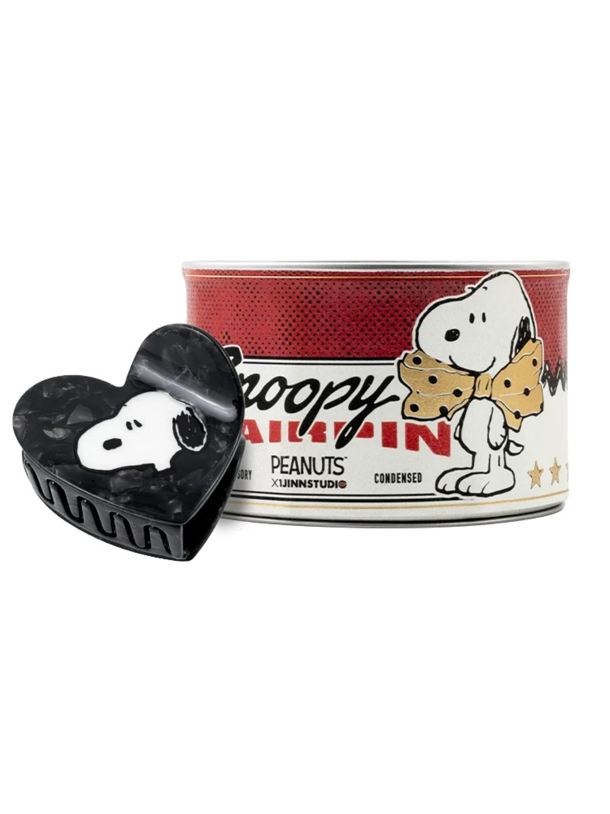 Snoopy Heart Acetate Hair Clip