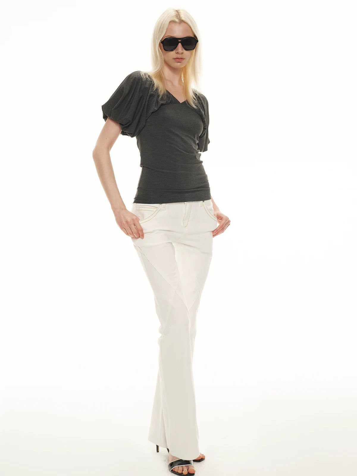 Bloom Sleeve V Neck Top