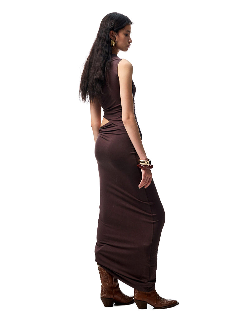 Irregular Multi-Wear Ruched Acetate T-Shirt