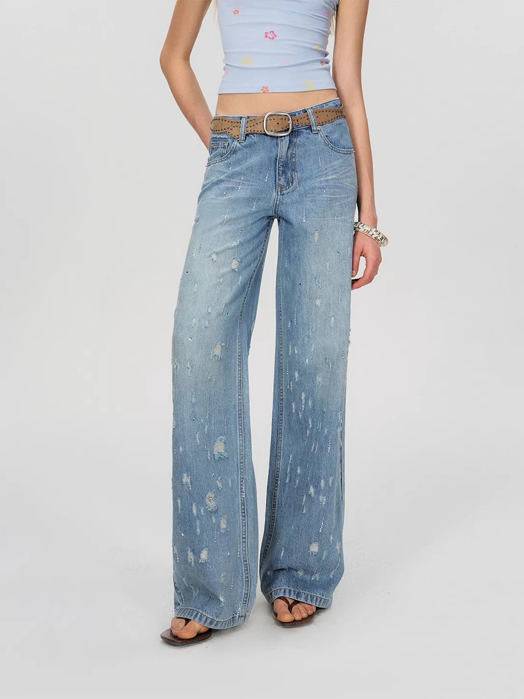 Crystal Distressed Jeans