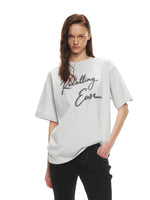 Shimmer Embroidery Oversize Tee