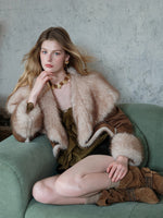Mishka Faux Shearling Suede Cropped Jacket