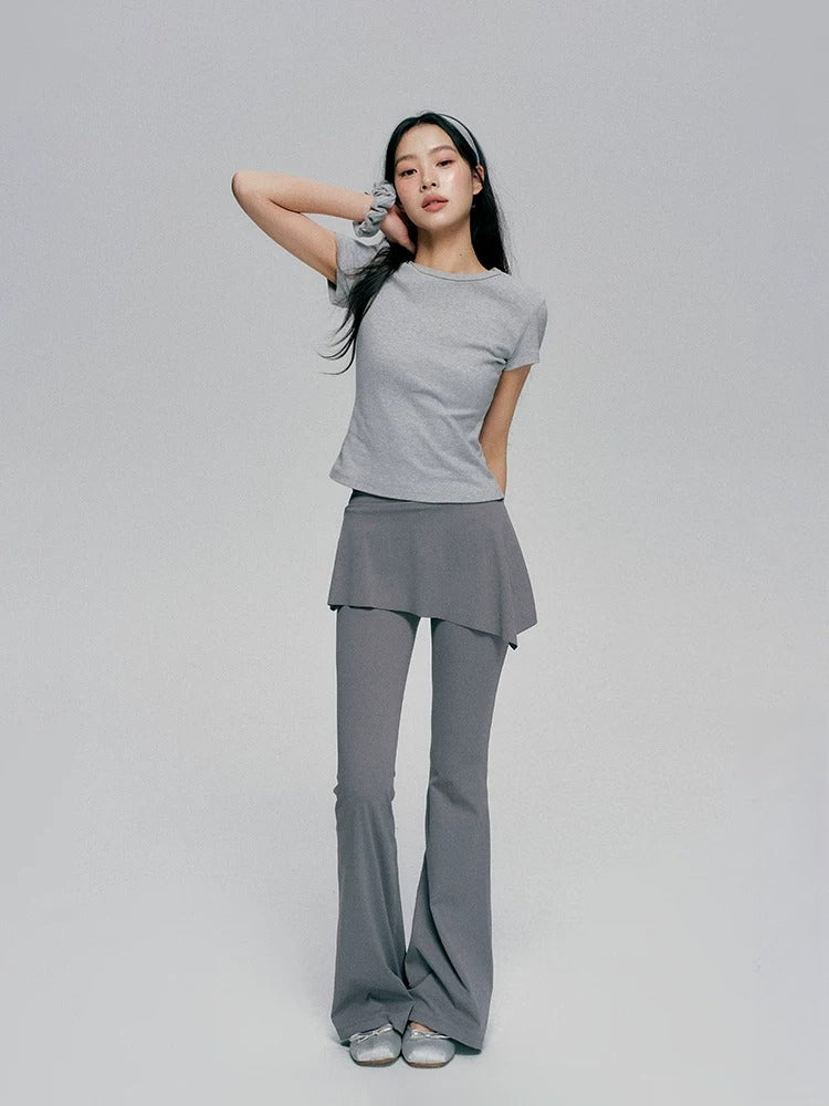 Layered Flare Yoga Pants