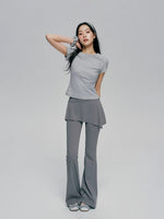 Layered Flare Yoga Pants