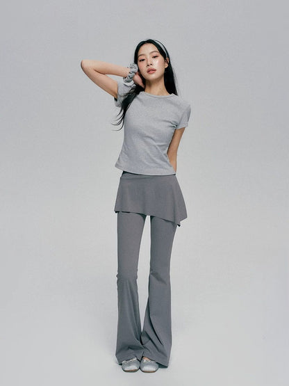 Layered Flare Yoga Pants