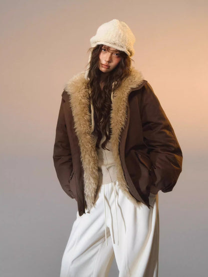 Detachable Fur Down Parka