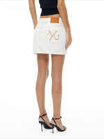 Equestrian Denim Mini Skirt