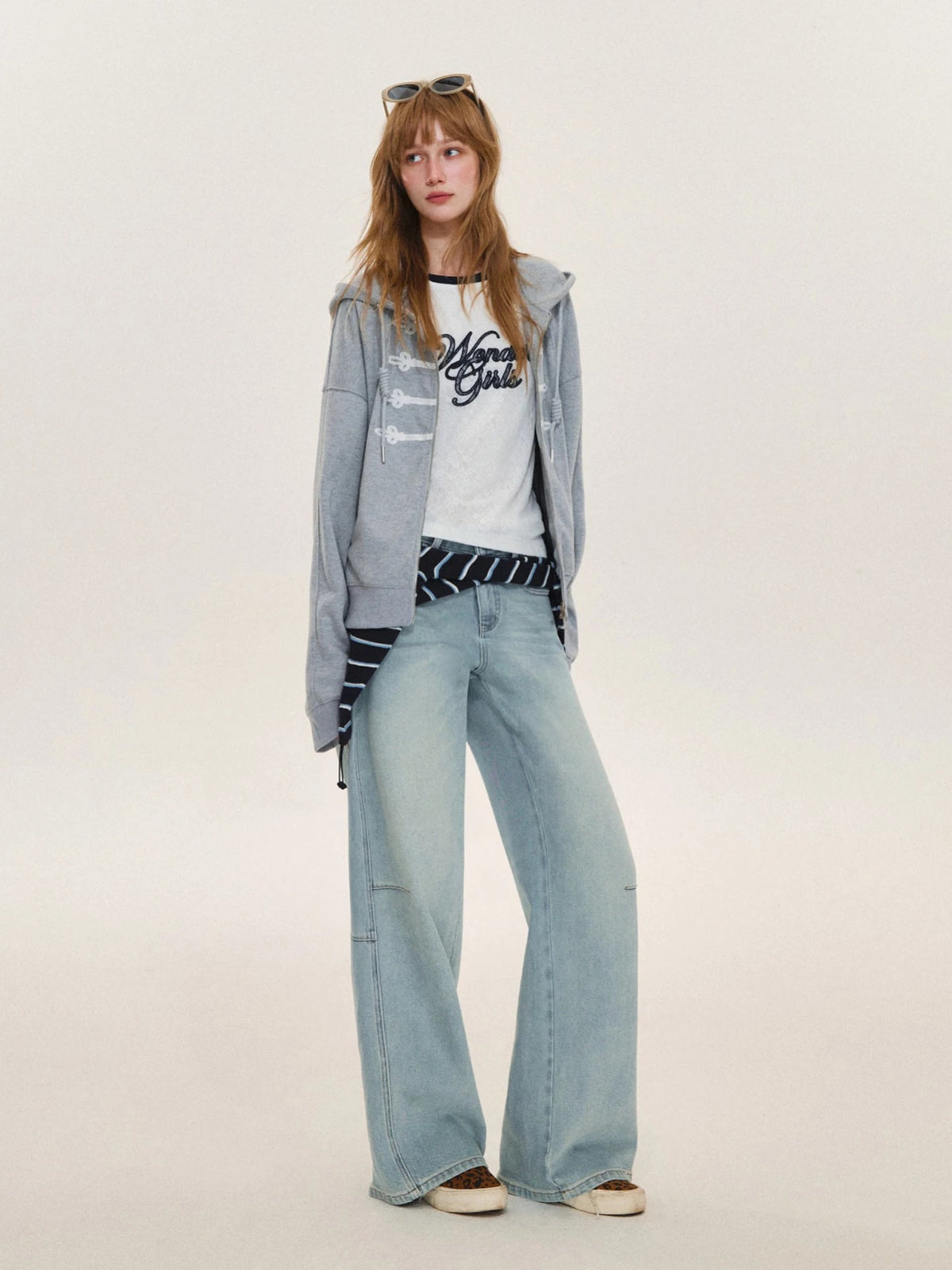 Washed Wide Leg Jeans