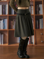Vintage High Waist A Line Skirt