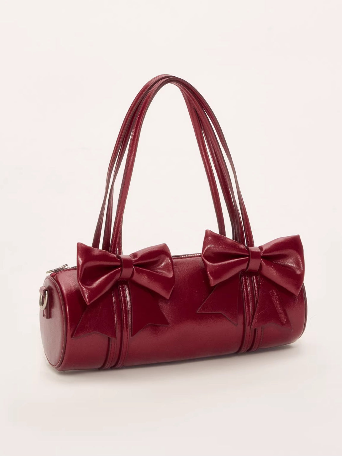 Red Sculptural Bow Underarm Bag