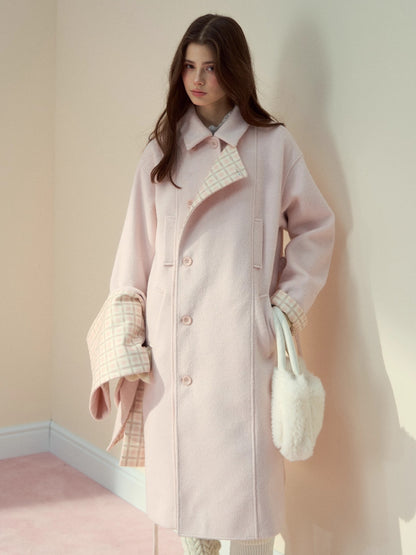 Pink &amp; Brown &quot;Berlin Avenue&quot; Plaid Coat