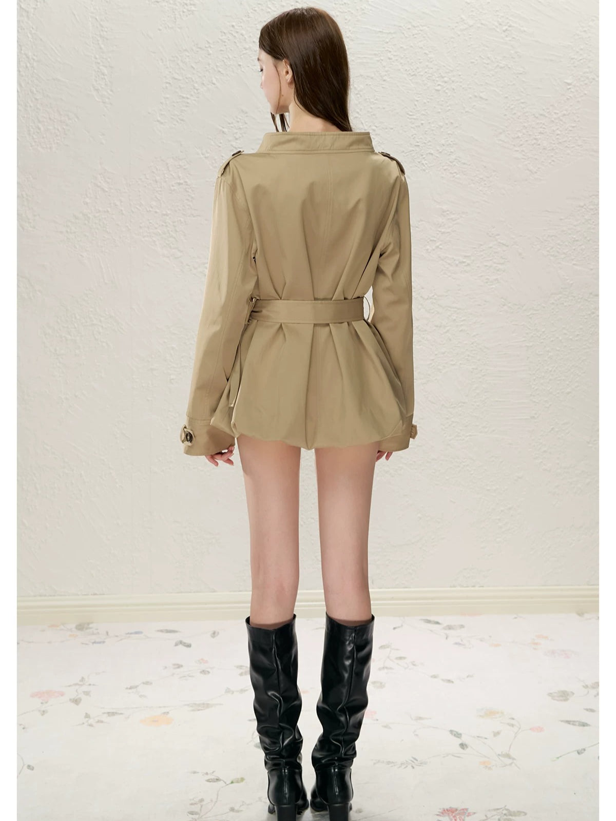 Convertible Off-Shoulder Trench