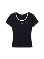 Ghost Tee Contrast Ribbed Slim T-shirt