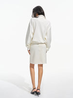Asymmetric Knit A Line Mini Skirt