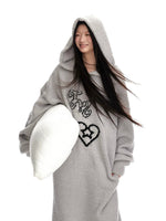 Hooded Plush Knit Dress