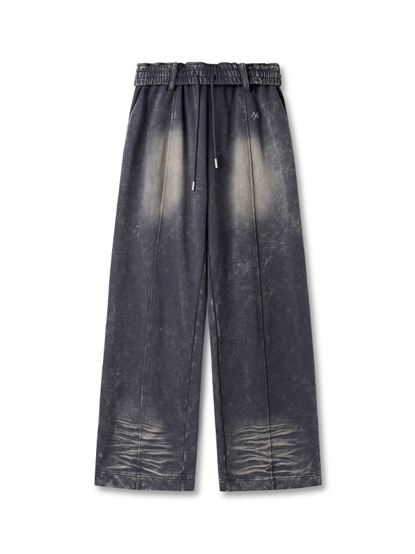 White &amp; Blue Volcano Washed Denim Pants