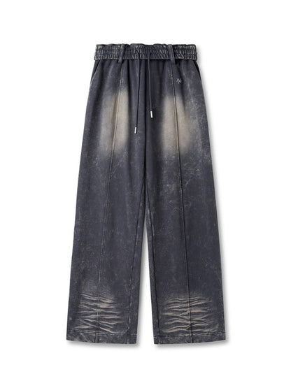 White &amp; Blue Volcano Washed Denim Pants