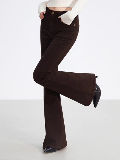 Embroidered Flared Slim-Fit Jeans