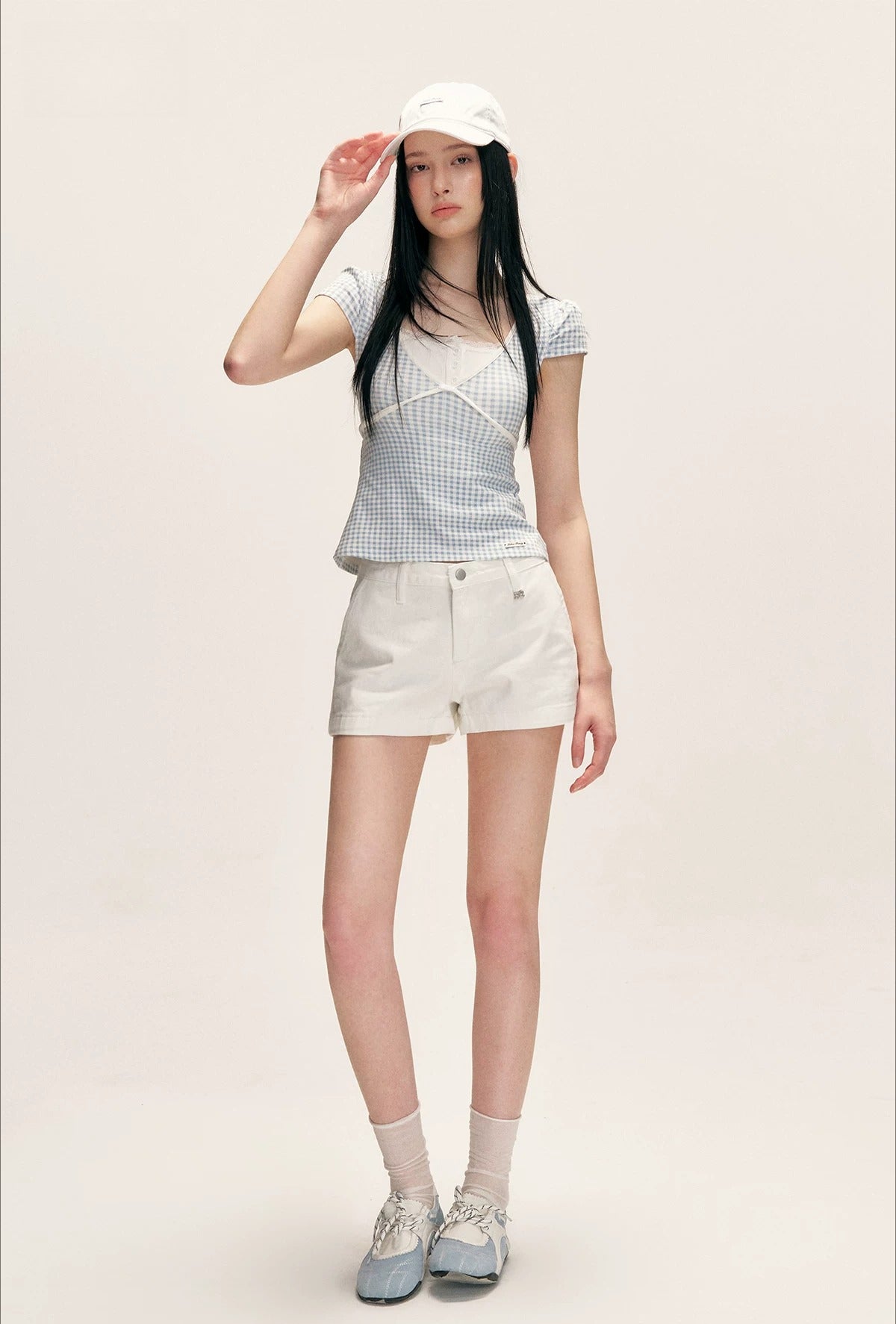 Low Rise Denim Shorts
