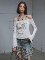 Punk Rivet Halter Neck Top