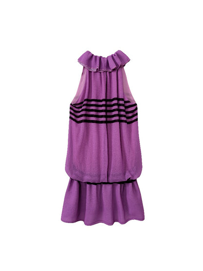 Drawstring Chiffon Dress