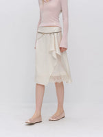 Asymmetric Satin Skirt