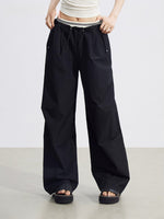Layered Contrast Cargo Pants