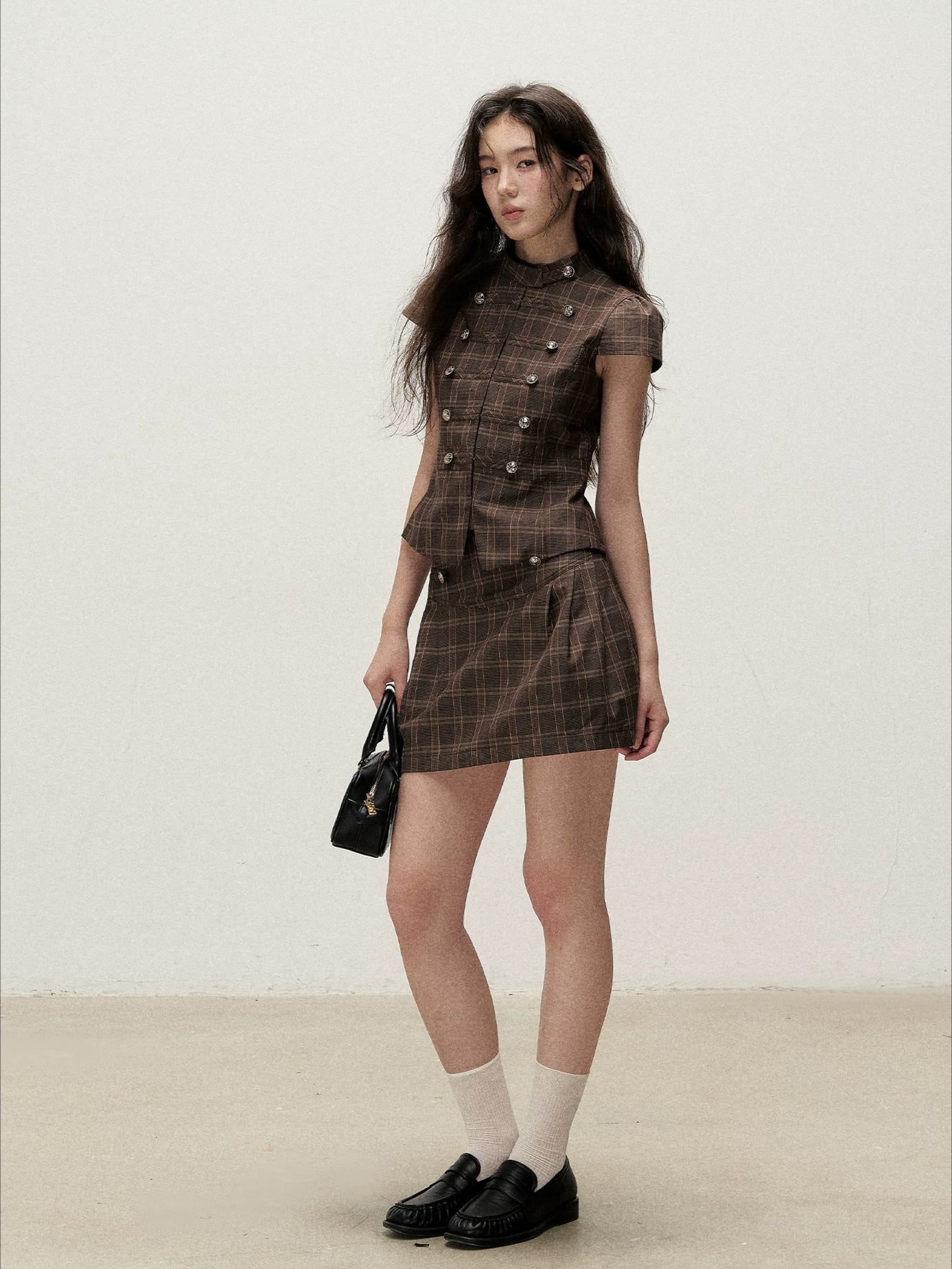 Napoleon Plaid Skirt Set