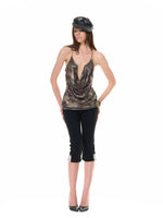 Camo Cutout Halter Dress