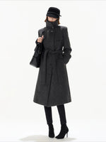 Gray Double Breasted Wool Coat