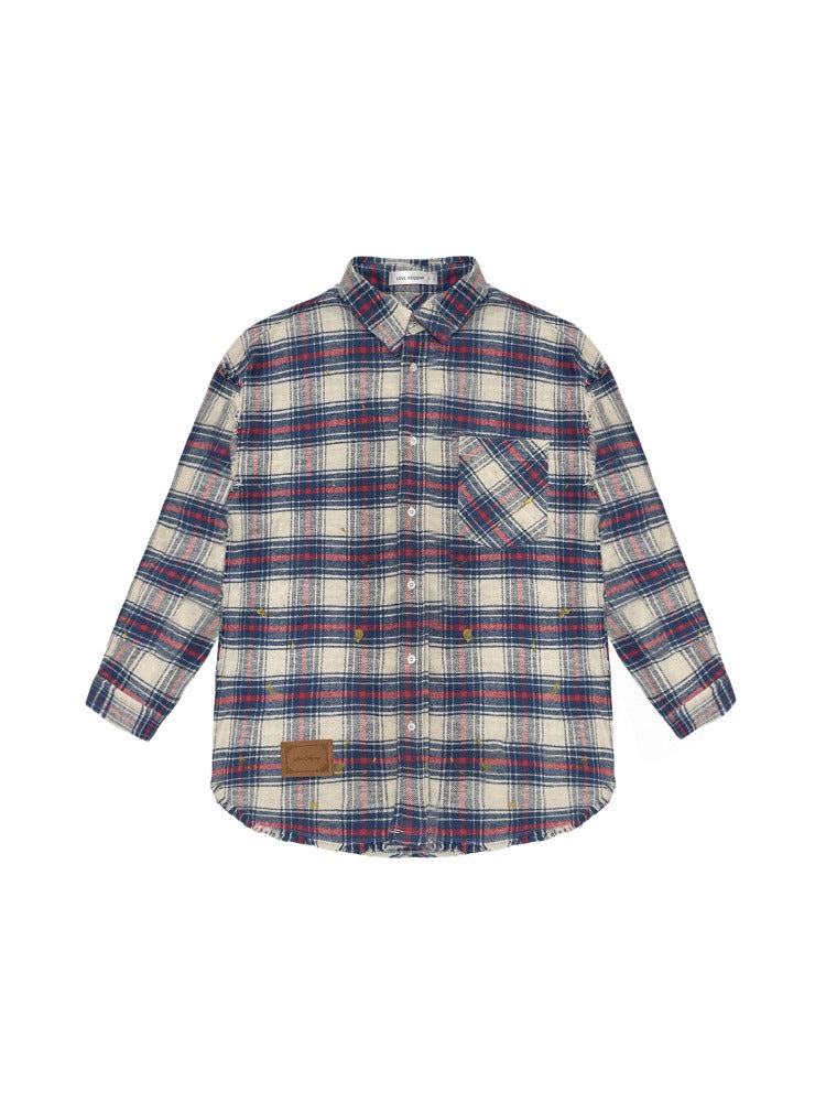 Black &amp; Blue Vintage Plaid Shirt
