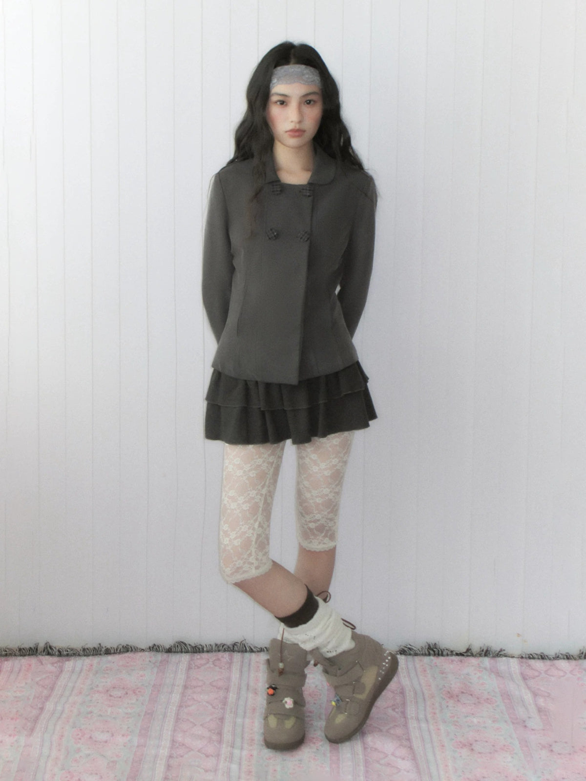 Layered Ruffle High-Waisted Mini Skirt