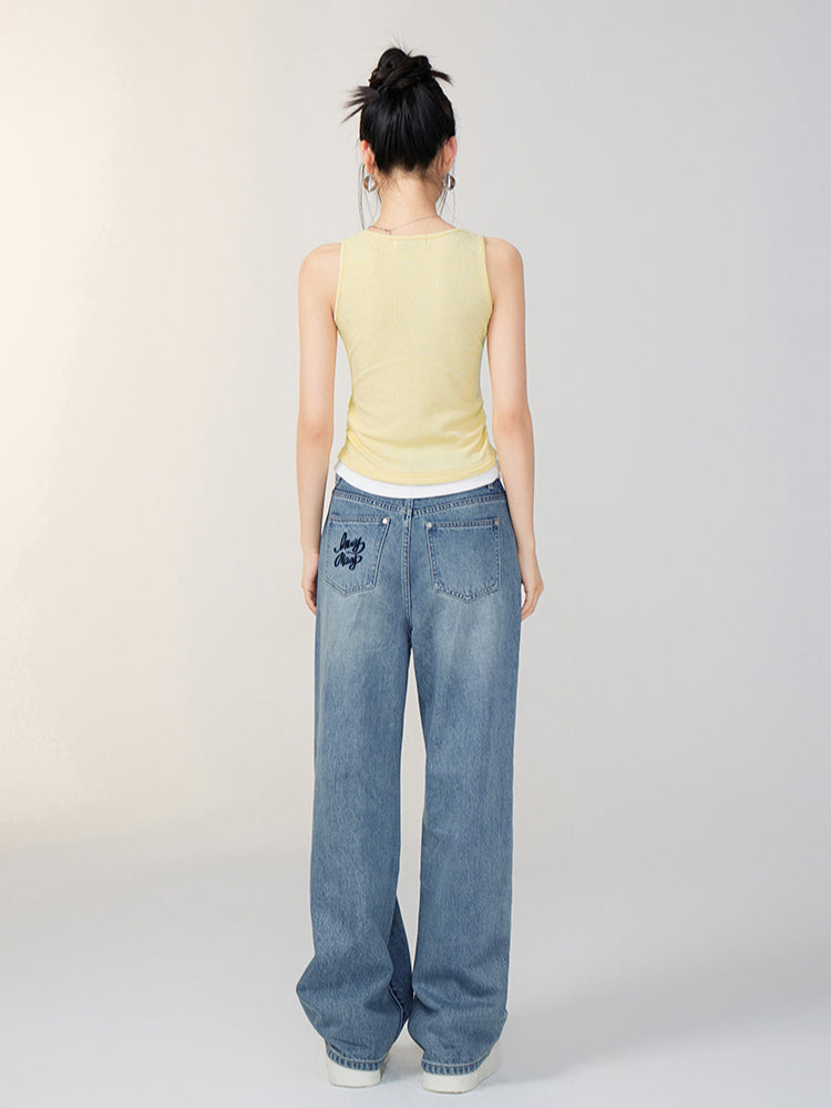 Two-Tone Knit Vest