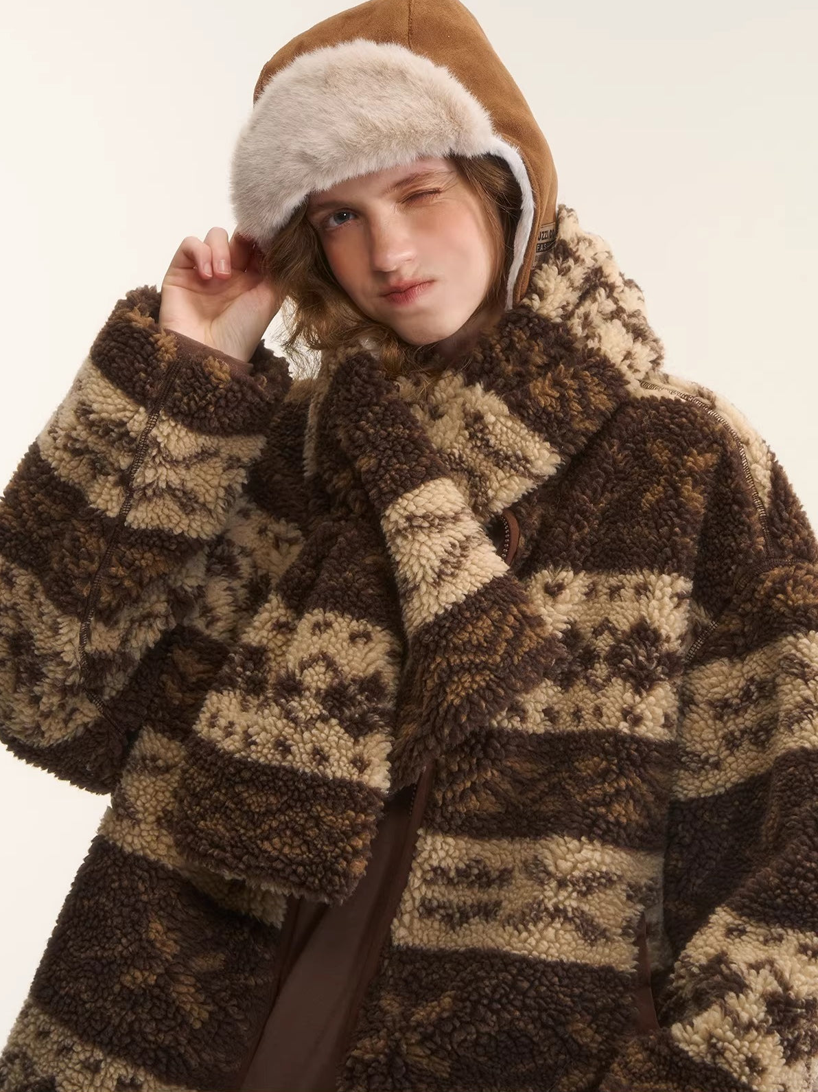 Reversible Fair Isle Fleece Jacket