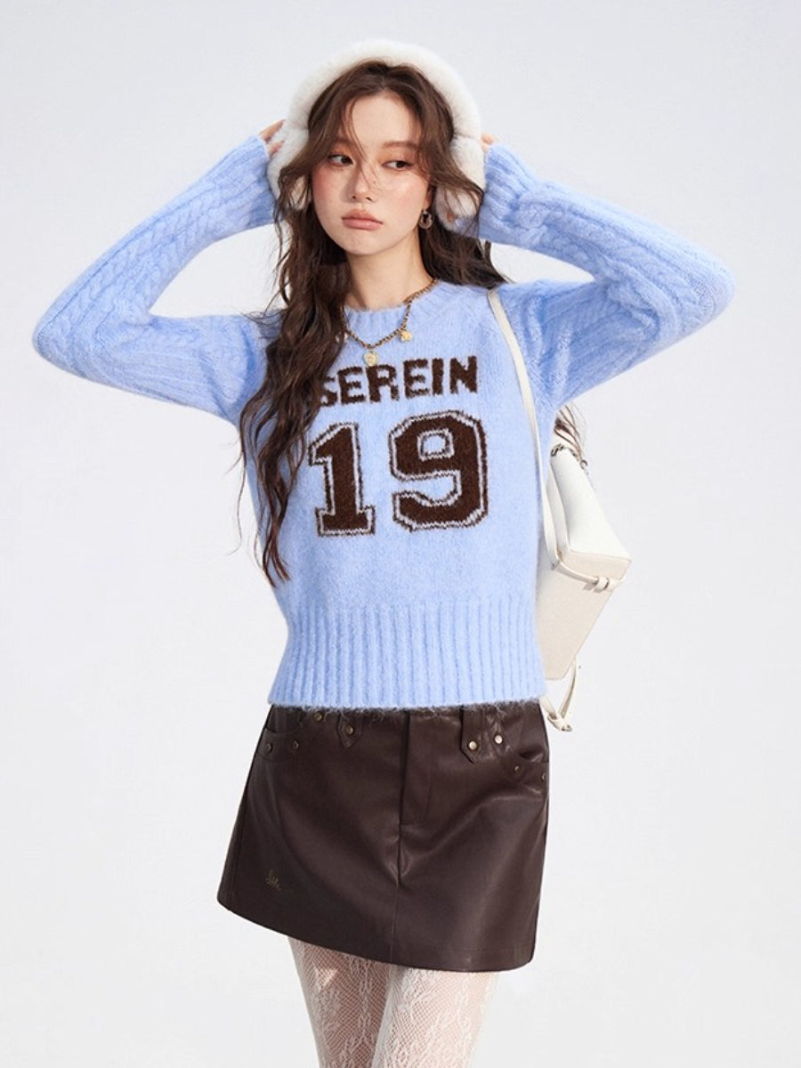 Studded Faux Leather A-Line Skirt