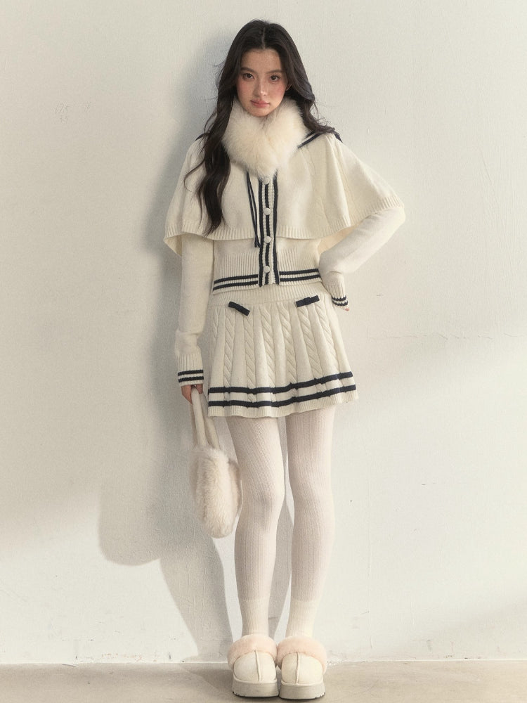 Cable-Texture Cotton Tights