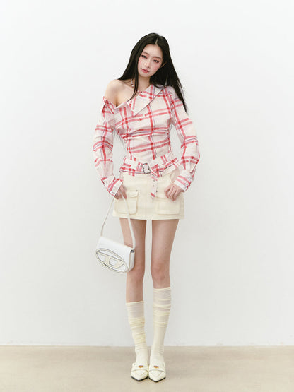 Casual Pocket A-Line Skirt