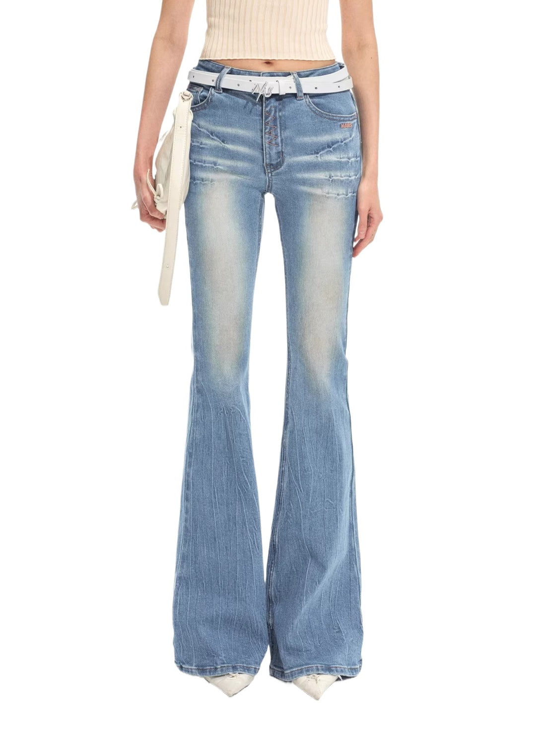 +5CM N1 Sculpted Micro-Flare Jeans