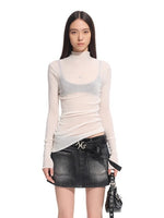 Megan Wool Turtleneck Blouse