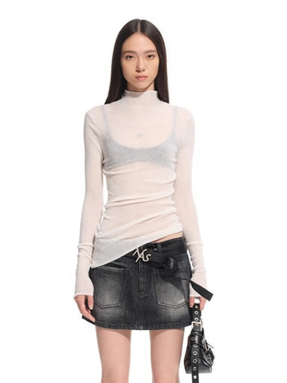Megan Wool Turtleneck Blouse