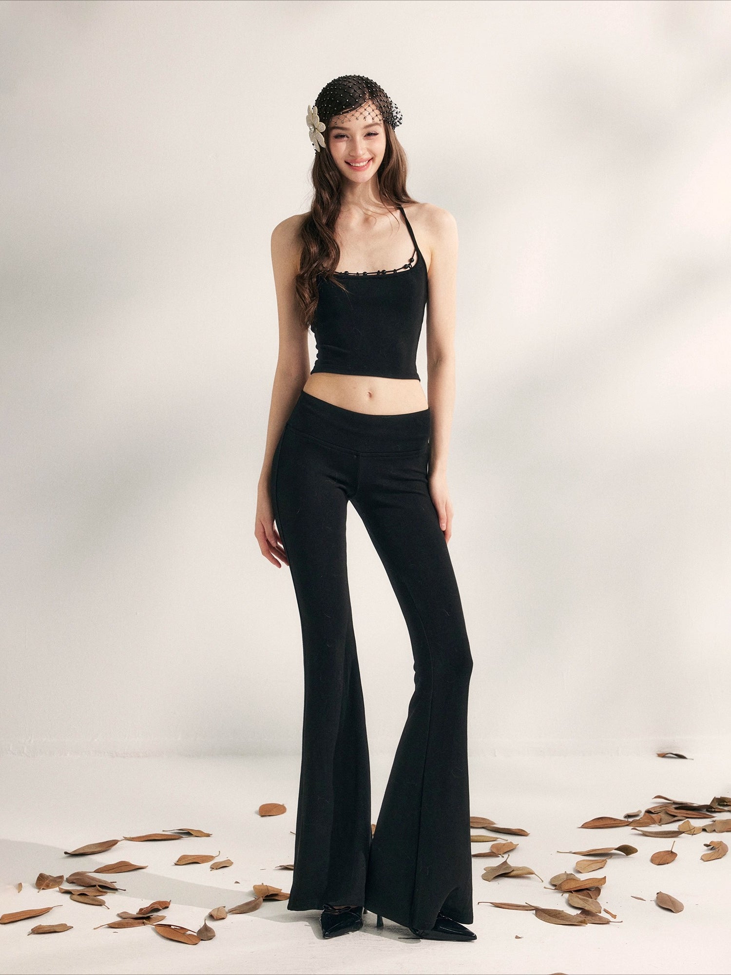 Lazy Weekend Beaded Tank Top &amp; Yoga Pants Set