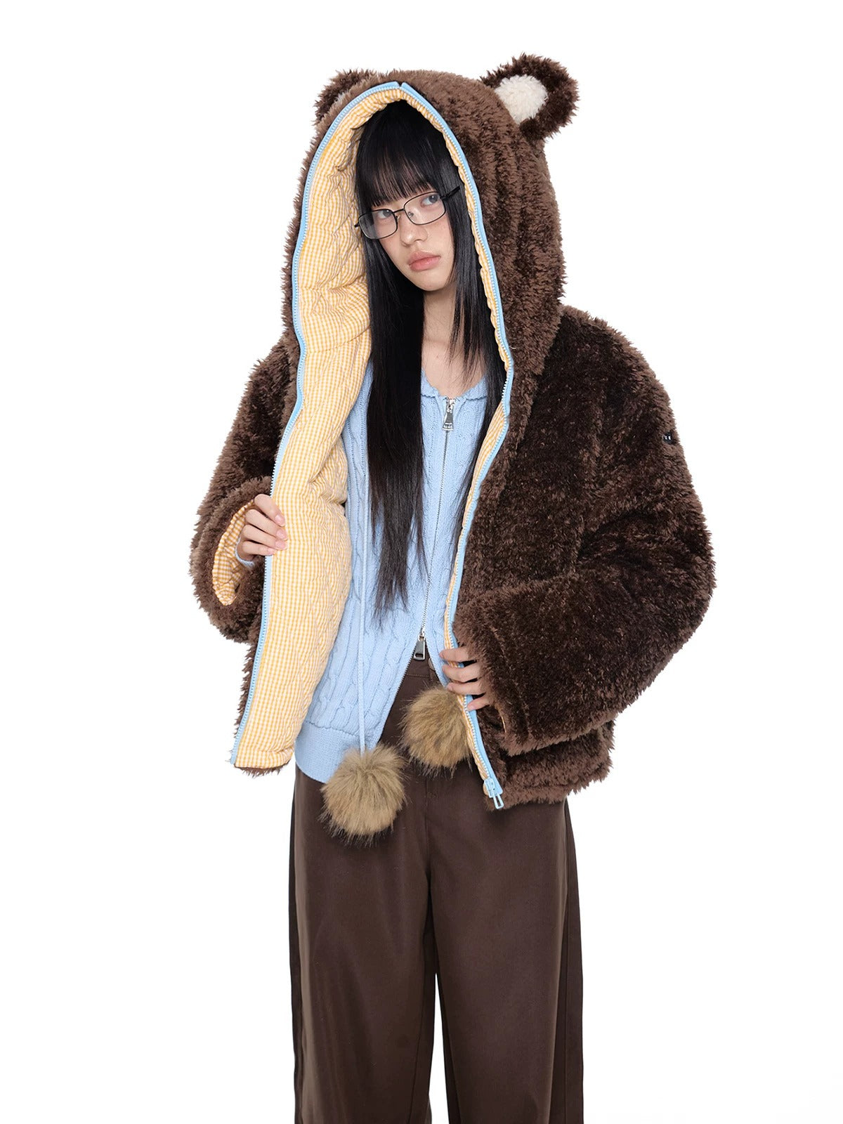 Detachable Hood Sherpa Padded Coat