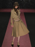 Napoleon Trench & Skirt Two Piece Set