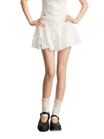 Ruffled Lace Mini Skirt
