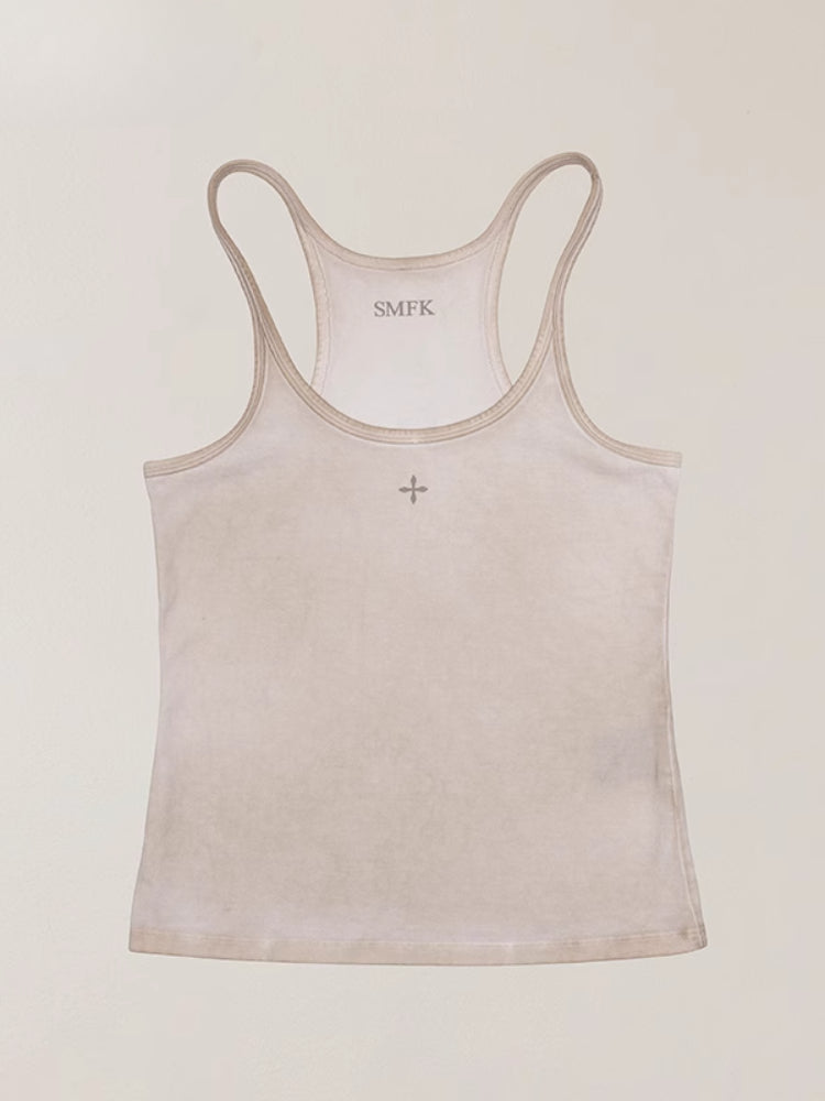 Vintage Chinese Ink Camouflage Sports Camisole