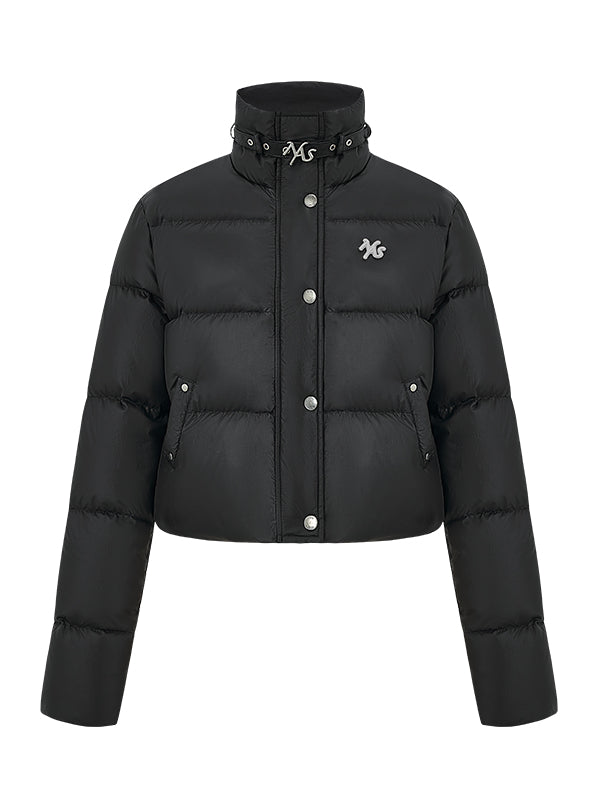 Black &amp; White Pearl Down Short Jacket