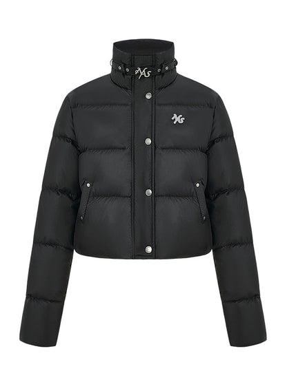Black &amp; White Pearl Down Short Jacket