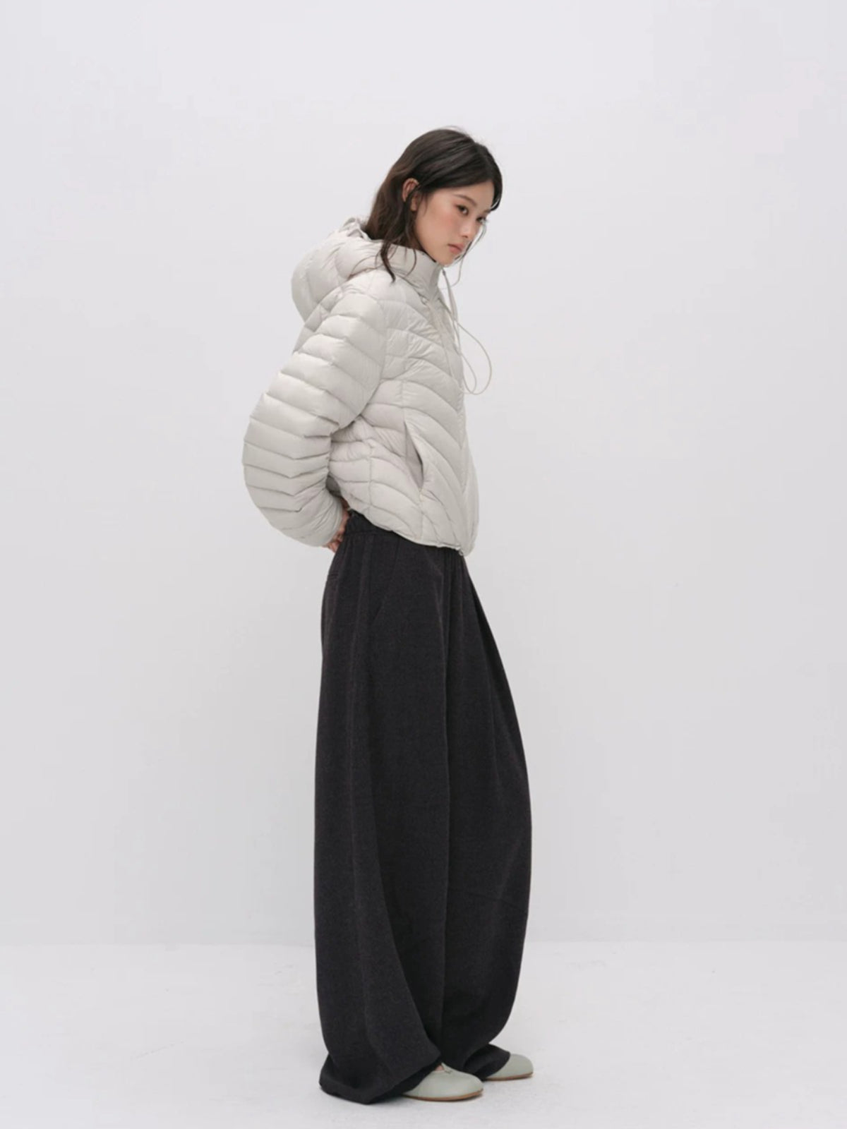 Quilted Hooded Light Down