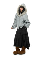 Fur Collar Hooded Sweatshirt