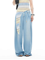 Wheat Braid Wide-Leg Pants